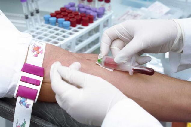 Blut auf Parasiten